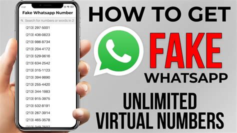 fake WhatsApp number free